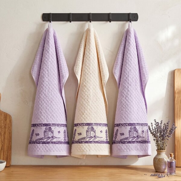 Frotirne kuhinjske krpe Lavender set 3 kos