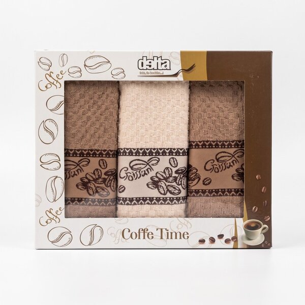 Frotirne kuhinjske krpe Coffee Time set 3 kos