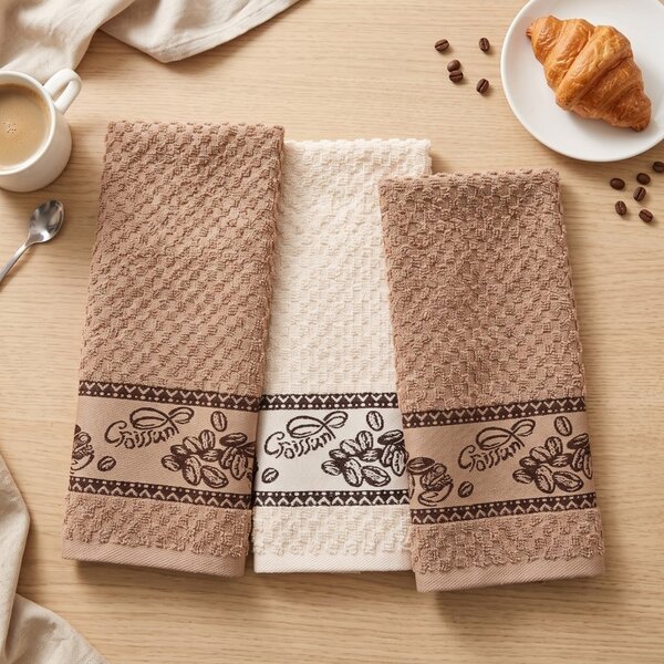 Frotirne kuhinjske krpe Coffee Time set 3 kos