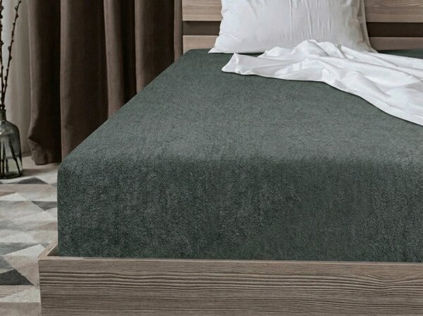 Frotirno rjuho EXCLUSIVE zelena-siva 90 x 200 cm