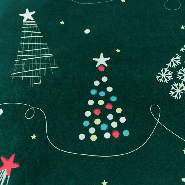 Posteljnina iz mikrovlaken CHRISTMAS DRIFT zelena Dimenzije posteljnine: 2 kom 70 x 90 cm | 200 x 220 cm