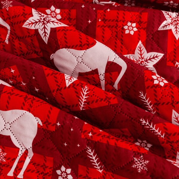 Pregrinjalo za posteljo VELVET CHRISTMAS, rdeče Dimenzije: 170 x 210 cm