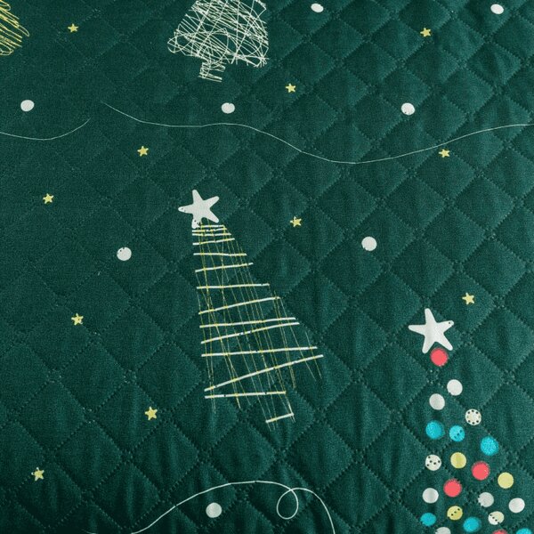 Pregrinjalo za posteljo CHRISTMAS DRIFT, zeleno Dimenzije: 170 x 210 cm