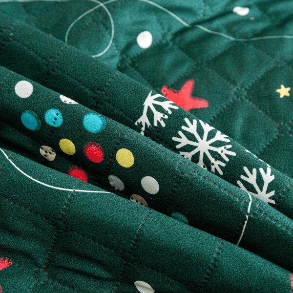 Pregrinjalo za posteljo CHRISTMAS DRIFT, zeleno Dimenzije: 170 x 210 cm