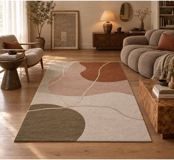VOLNENA PREPROGA Kollektion 1876 Arteo 160/230 cm taftano krem barve, roza