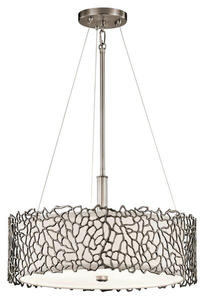 VISEČA SVETILKA Silver-Coral 46.4/28.6 cm E27