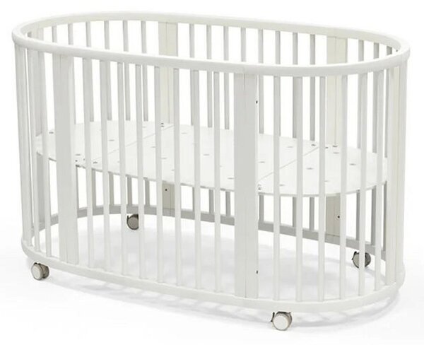 OTROŠKA POSTELJICA Sleepi V3 bukev masivno 141/74/78 cm bela