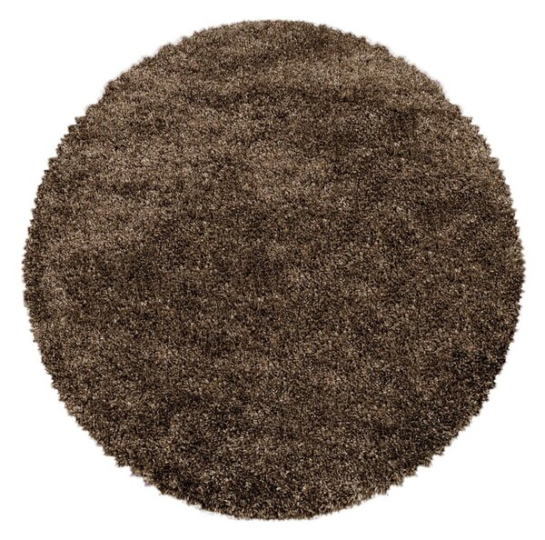 Temno rjava okrogla preproga ø 80 cm Fluffy – Ayyildiz Carpets