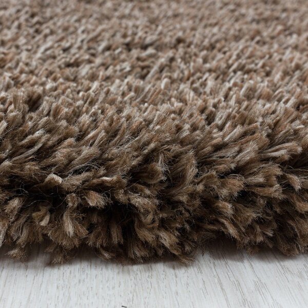 Temno rjava okrogla preproga ø 80 cm Fluffy – Ayyildiz Carpets