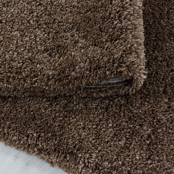 Temno rjava okrogla preproga ø 80 cm Fluffy – Ayyildiz Carpets