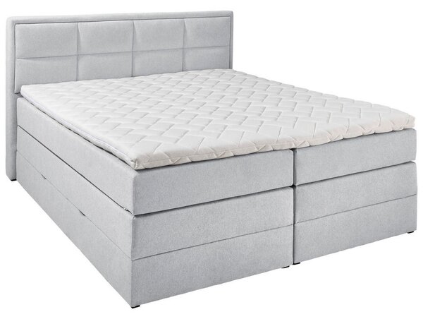 POSTELJA BOXSPRING 180 cm x 200 cm , tekstil sivobež