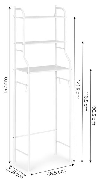 Visoka kopalniška polica 152 x 46,5 x 25,5 cm