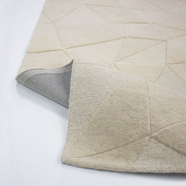 Bež ročno tkana volnena preproga 120x170 cm Shard – Flair Rugs