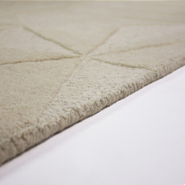 Bež ročno tkana volnena preproga 120x170 cm Shard – Flair Rugs