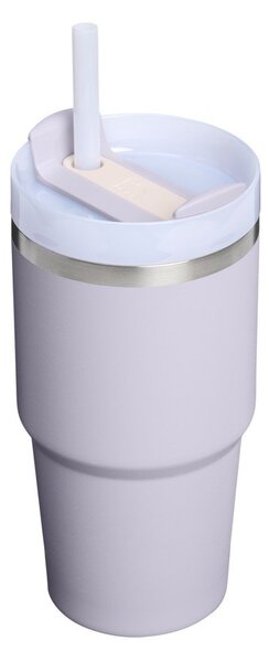 Svetlo vijolična termovka s slamico iz nerjavečega jekla 600 ml Quencher H2.O FlowState™ Tumbler Purple Dust – Stanley