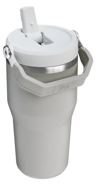 Svetlo siva termovka iz nerjavečega jekla 600 ml IceFlow™ Flip Straw 2.0 Tumbler Ash – Stanley