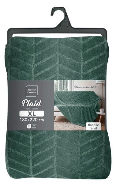 Zeleno pregrinjalo iz mikroflanele 180x220 cm Arya – douceur d'intérieur