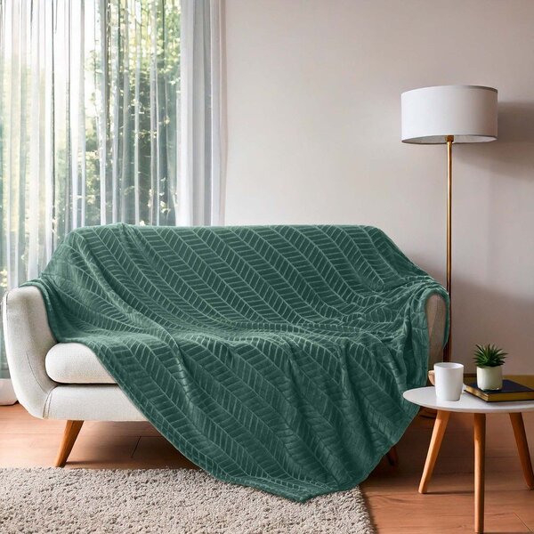 Zeleno pregrinjalo iz mikroflanele 180x220 cm Arya – douceur d'intérieur