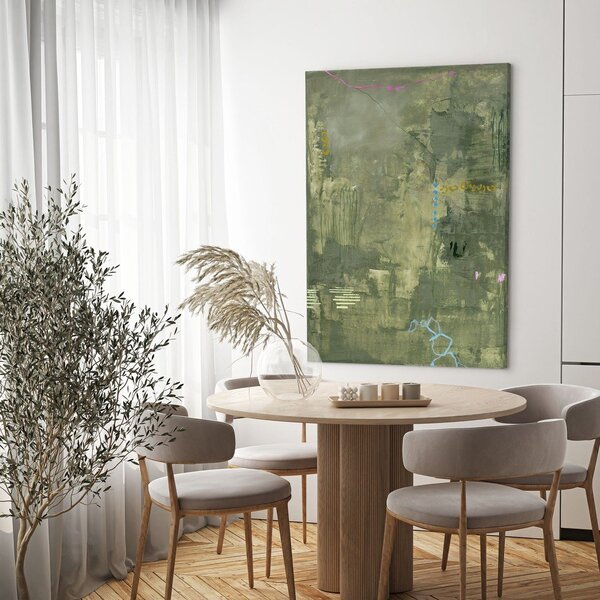 Ročno naslikana slika na platnu 88x118 cm Green Petite – Malerifabrikken