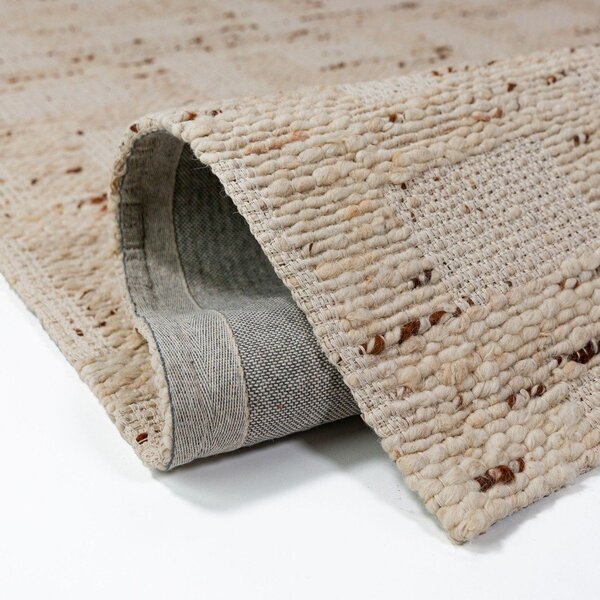 Ročno tkana preproga iz mešanice volne v naravni barvi 140x200 cm Rova Blend – Flair Rugs