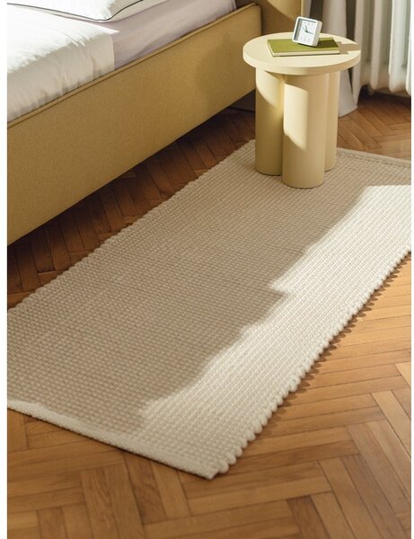 Bež ročno tkan volnen tekač 80x170 cm Talo – noo.ma