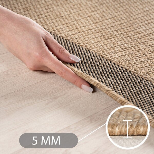 Rjav zunanji in notranji tekač 80x250 cm Timber 1402 – Ayyildiz Carpets