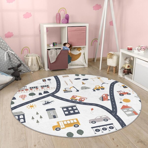 Pralna otroška igralna preproga ø120 cm World Around Me – Mila Home