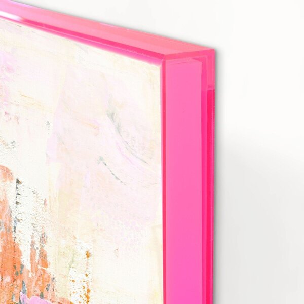 Tiskana slika na platnu z ročno naslikanimi elementi v okvirju 102x102 cm New Age Pink – Malerifabrikken