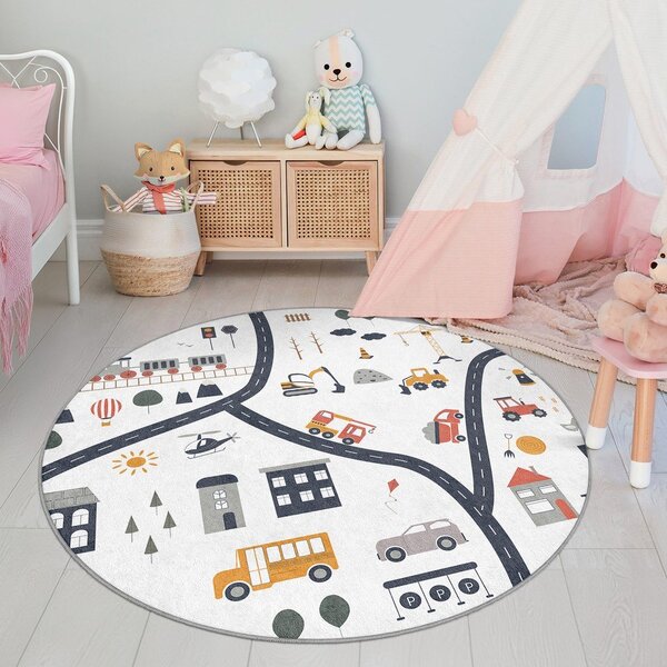 Pralna otroška igralna preproga ø120 cm World Around Me – Mila Home