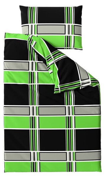 Polibombažna posteljnina KARO POLY zelena Dimenzije posteljnine: 70 x 90 cm | 140 x 200 cm
