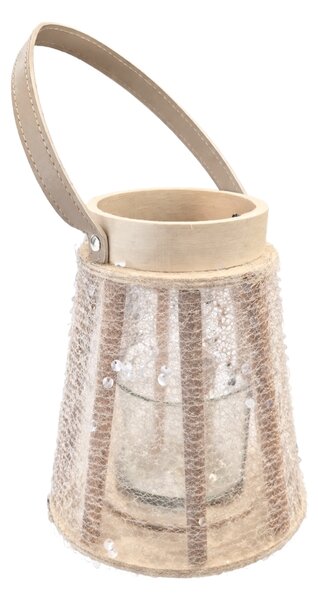 Svetilka s bleščicami CONE GLAM 22 cm, bela