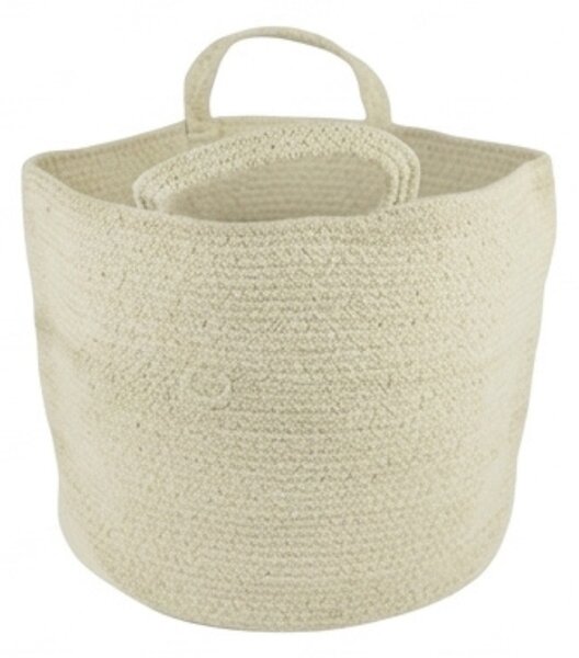 Košara za shranjevanje z ročaji COTTON HAVEN 35x35 cm - več barv Barva: Svetlo siva