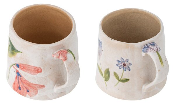 Kremno bele keramične skodelice v kompletu 2 ks 430 ml Camilla – Bloomingville