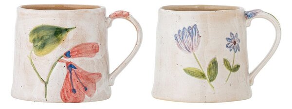 Kremno bele keramične skodelice v kompletu 2 ks 430 ml Camilla – Bloomingville