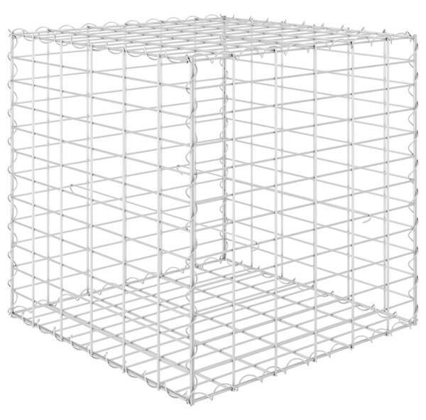 VidaXL Kockasta visoka greda gabion iz jeklene žice 60x60x60 cm