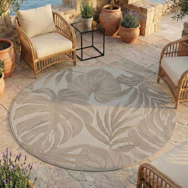 Bež okrogla notranja in zunanja preproga ø 120 cm Desert 1302 – Ayyildiz Carpets