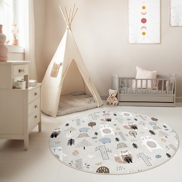 Pralna otroška preproga ø150 cm Forest Friends – Mila Home