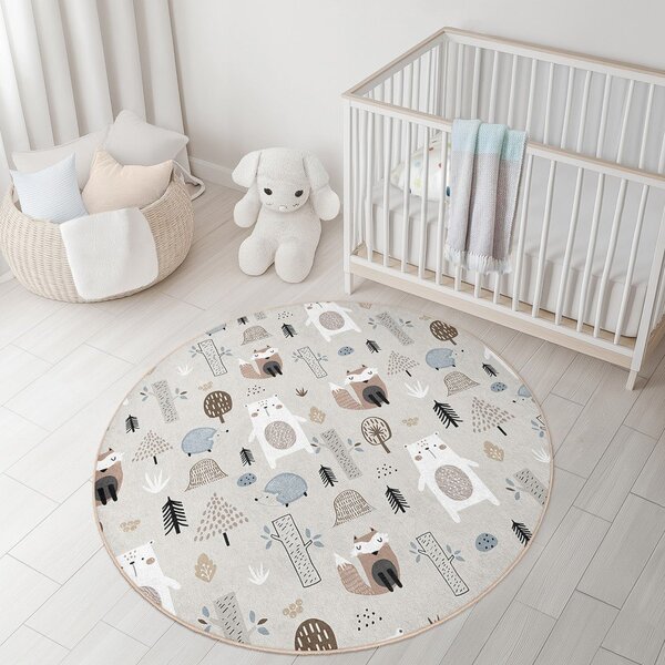 Pralna otroška preproga ø150 cm Forest Friends – Mila Home