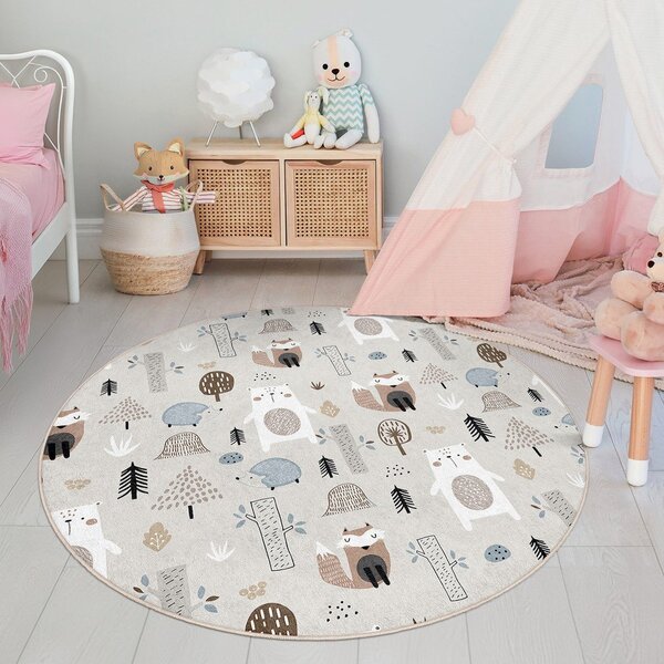 Pralna otroška preproga ø150 cm Forest Friends – Mila Home