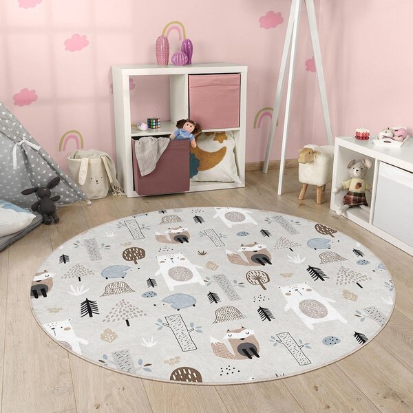 Pralna otroška preproga ø150 cm Forest Friends – Mila Home