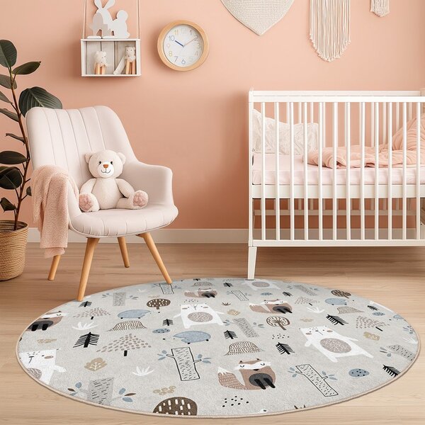 Pralna otroška preproga ø150 cm Forest Friends – Mila Home