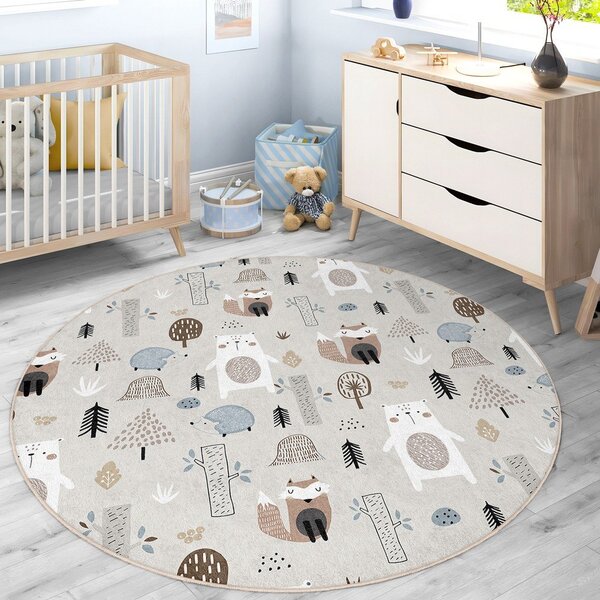 Pralna otroška preproga ø150 cm Forest Friends – Mila Home
