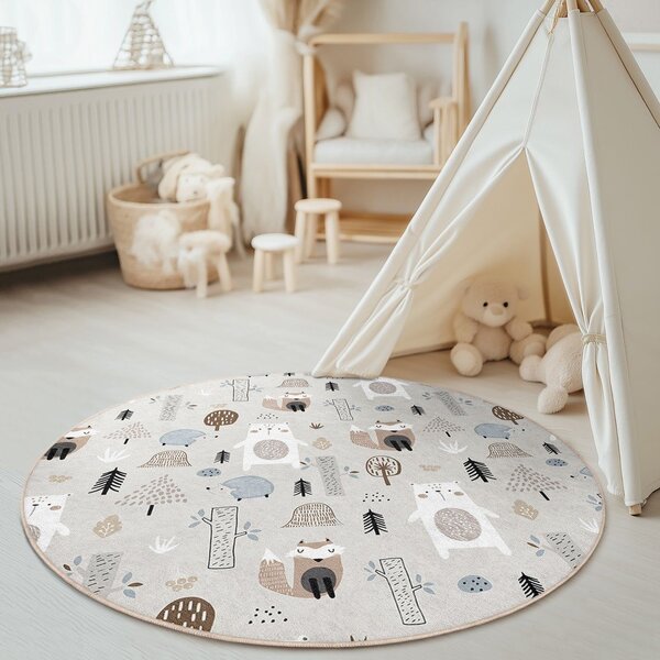 Pralna otroška preproga ø150 cm Forest Friends – Mila Home