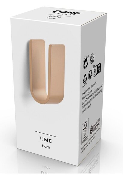 Bež aluminijast stenski obešalnik Ume – Zone