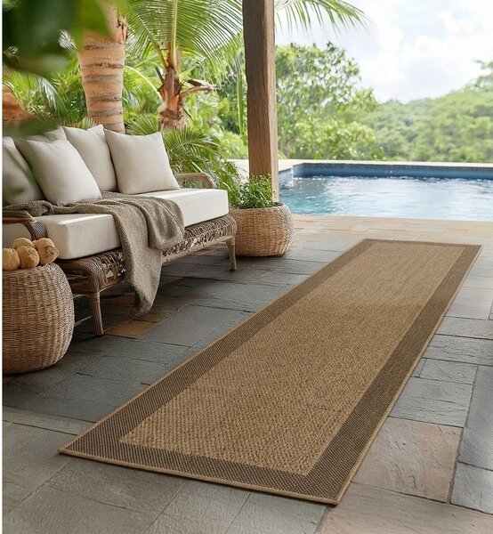 Rjav zunanji in notranji tekač 80x250 cm Timber 1402 – Ayyildiz Carpets