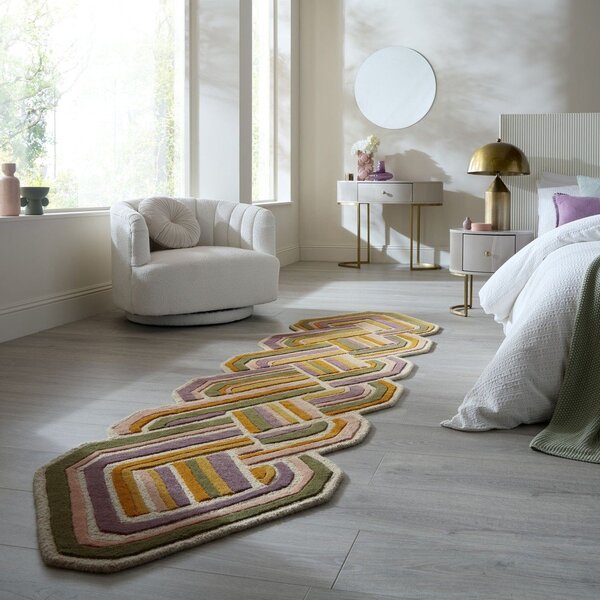 Ročno tkan volnen tekač 80x300 cm Lattice Shaped – Flair Rugs