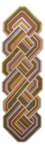 Ročno tkan volnen tekač 80x300 cm Lattice Shaped – Flair Rugs