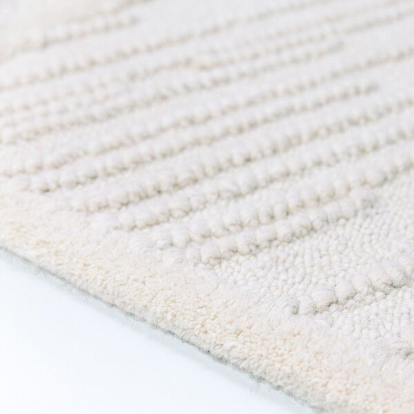 Bela ročno tkana preproga iz mešanice volne 140x200 cm Sculptured Blocks – Flair Rugs