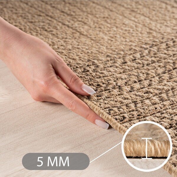 Rjava okrogla notranja in zunanja preproga ø 80 cm Timber 1405 – Ayyildiz Carpets