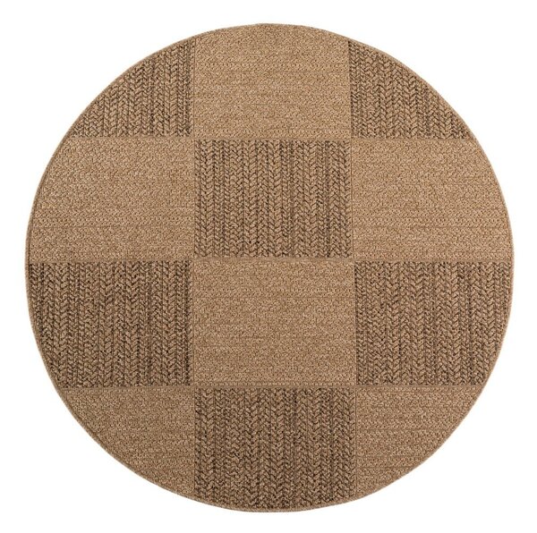 Rjava okrogla notranja in zunanja preproga ø 80 cm Timber 1405 – Ayyildiz Carpets